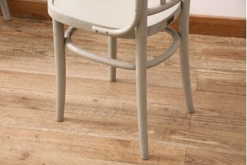 中古　IDEE(イデー)　ペイントそのまま、シャビーな風合いがお洒落なベントウッドチェア2脚セット(椅子、ダイニングチェア)(R-048097)