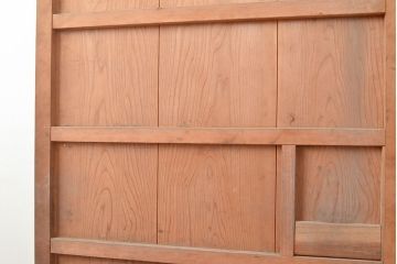 和製アンティーク　激レア!亀甲模様の銅板が付いた珍しいつくりの引き戸2枚セット(建具、蔵戸、ドア、扉)(R-048110)