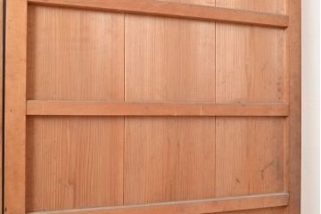 和製アンティーク　激レア!亀甲模様の銅板が付いた珍しいつくりの引き戸2枚セット(建具、蔵戸、ドア、扉)(R-048110)