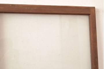 アンティーク建具　昭和中期　モールガラス　様々なガラス使いがお洒落なガラス戸2枚セット　(R-048112)