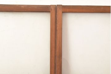 アンティーク建具　昭和中期　モールガラス　様々なガラス使いがお洒落なガラス戸2枚セット　(R-048112)