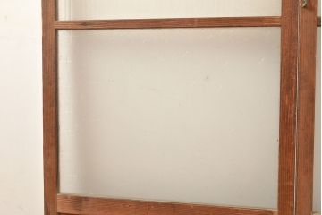 アンティーク建具　昭和中期　モールガラス　様々なガラス使いがお洒落なガラス戸2枚セット　(R-048112)