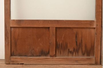 アンティーク建具　モールガラス　様々なガラス使いがお洒落なガラス戸2枚セット(引き戸、建具)(R-048112)