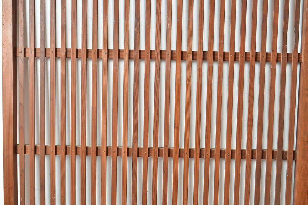 和製アンティーク　昭和初期　上品な和の雰囲気を演出する格子戸3枚セット　(R-048113)