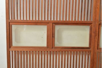 和製アンティーク　昭和初期　上品な和の雰囲気を演出する格子戸3枚セット　(R-048113)