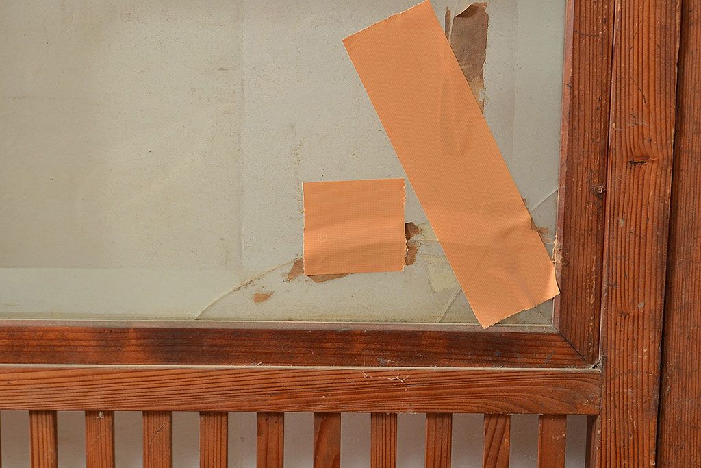和製アンティーク　昭和初期　上品な和の雰囲気を演出する格子戸3枚セット　(R-048113)