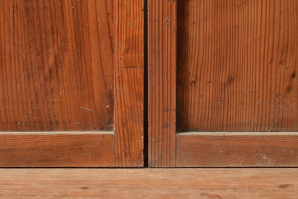 和製アンティーク　昭和初期　上品な和の雰囲気を演出する格子戸3枚セット　(R-048113)