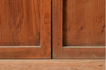 和製アンティーク　昭和初期　上品な和の雰囲気を演出する格子戸3枚セット　(R-048113)