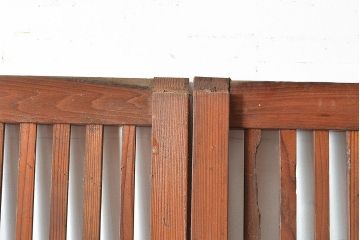 和製アンティーク　昭和初期　上品な和の雰囲気を演出する格子戸3枚セット　(R-048113)