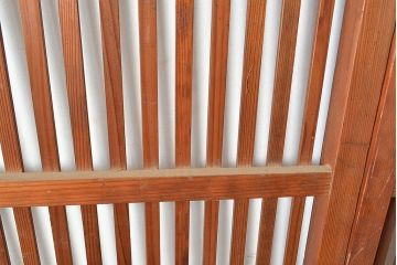 和製アンティーク　昭和初期　上品な和の雰囲気を演出する格子戸3枚セット　(R-048113)