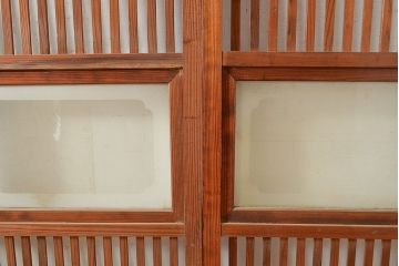 和製アンティーク　昭和初期　上品な和の雰囲気を演出する格子戸3枚セット　(R-048113)