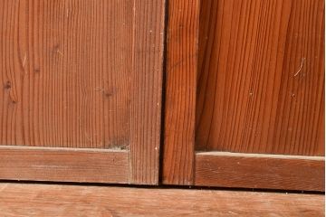 和製アンティーク　昭和初期　上品な和の雰囲気を演出する格子戸3枚セット　(R-048113)