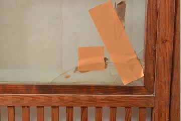 和製アンティーク　上品な和の雰囲気を演出する格子戸3枚セット(引き戸、建具)(R-048113)