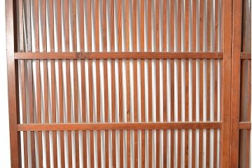 和製アンティーク　上品な和の雰囲気を演出する格子戸3枚セット(引き戸、建具)(R-048113)
