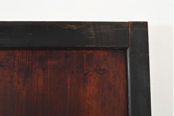 アンティーク建具　明治期　黒塗りの木枠がアクセントの上品な帯戸4枚セット　(R-048117)