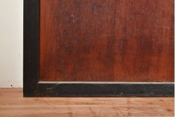 アンティーク建具　明治期　黒塗りの木枠がアクセントの上品な帯戸4枚セット　(R-048117)