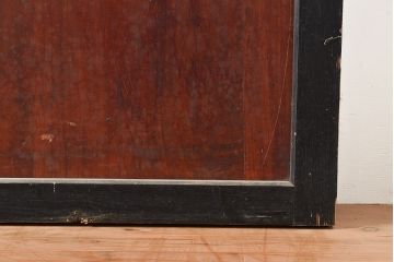 アンティーク建具　明治期　黒塗りの木枠がアクセントの上品な帯戸4枚セット　(R-048117)