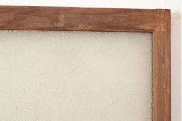 和製アンティーク　ダイヤガラス・すりガラス　光を優しく取り込む、ノスタルジックな雰囲気のガラス戸2枚セット(引き戸、建具)(R-048123)