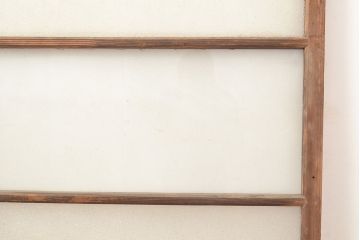 和製アンティーク　ダイヤガラス・すりガラス　光を優しく取り込む、ノスタルジックな雰囲気のガラス戸2枚セット(引き戸、建具)(R-048123)