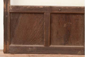 和製アンティーク　ダイヤガラス・すりガラス　光を優しく取り込む、ノスタルジックな雰囲気のガラス戸2枚セット(引き戸、建具)(R-048123)