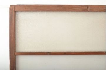 和製アンティーク　ダイヤガラス・すりガラス　光を優しく取り込む、ノスタルジックな雰囲気のガラス戸2枚セット(引き戸、建具)(R-048123)