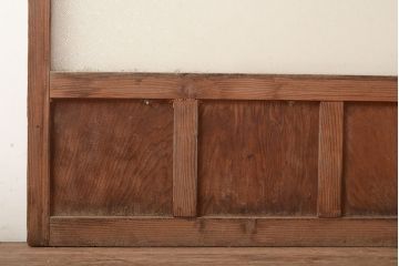 和製アンティーク　ダイヤガラス・すりガラス　光を優しく取り込む、ノスタルジックな雰囲気のガラス戸2枚セット(引き戸、建具)(R-048123)