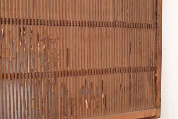 和製アンティーク　和モダンな空間づくりに活躍する万本格子戸(引き戸、障子戸)(R-048125)