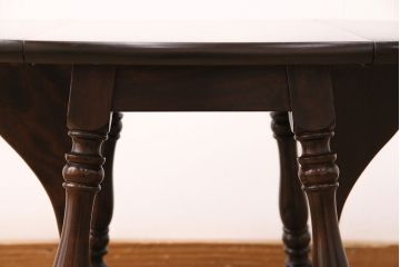 中古美品　松本民芸家具　小ぶりなサイズが嬉しいスツールバタフライ卓(サイドテーブル、エクステンションテーブル)(定価約8万8千円)(R-048126)