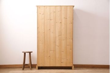 中古　パイン無垢材　ナチュラルカントリースタイルにおすすめなオープンラック(本棚、収納棚、シェルフ、ブックシェルフ)(R-048129)