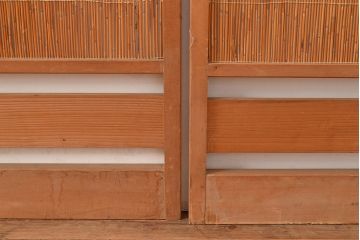 和製アンティーク　清々しさを感じさせる御簾戸4枚セット(簾戸、簀戸、葭戸、夏障子、夏戸、葦戸)(R-048136)