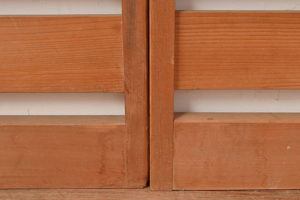 ヴィンテージ建具　昭和中期　清々しさを感じさせる御簾戸4枚セット　(R-048136)