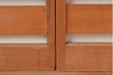 ヴィンテージ建具　昭和中期　清々しさを感じさせる御簾戸4枚セット　(R-048136)