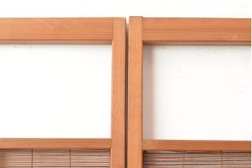 和製アンティーク　トンボの透かし彫りが情緒あふれる御簾戸4枚セット(簾戸、簀戸、葭戸、夏障子、夏戸、葦戸)(R-048137)