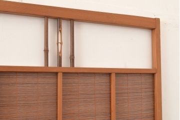 和製アンティーク　トンボの透かし彫りが情緒あふれる御簾戸4枚セット(簾戸、簀戸、葭戸、夏障子、夏戸、葦戸)(R-048137)