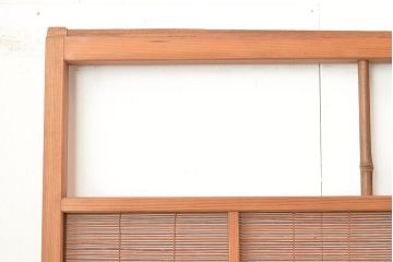 和製アンティーク　トンボの透かし彫りが情緒あふれる御簾戸4枚セット(簾戸、簀戸、葭戸、夏障子、夏戸、葦戸)(R-048137)