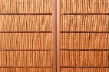 和製アンティーク　和レトロなお部屋にもおすすめの御簾戸2枚セット(簾戸、簀戸、葭戸、夏障子、夏戸、葦戸)(R-048138)