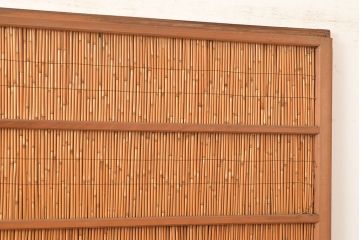 和製アンティーク　和レトロなお部屋にもおすすめの御簾戸2枚セット(簾戸、簀戸、葭戸、夏障子、夏戸、葦戸)(R-048138)
