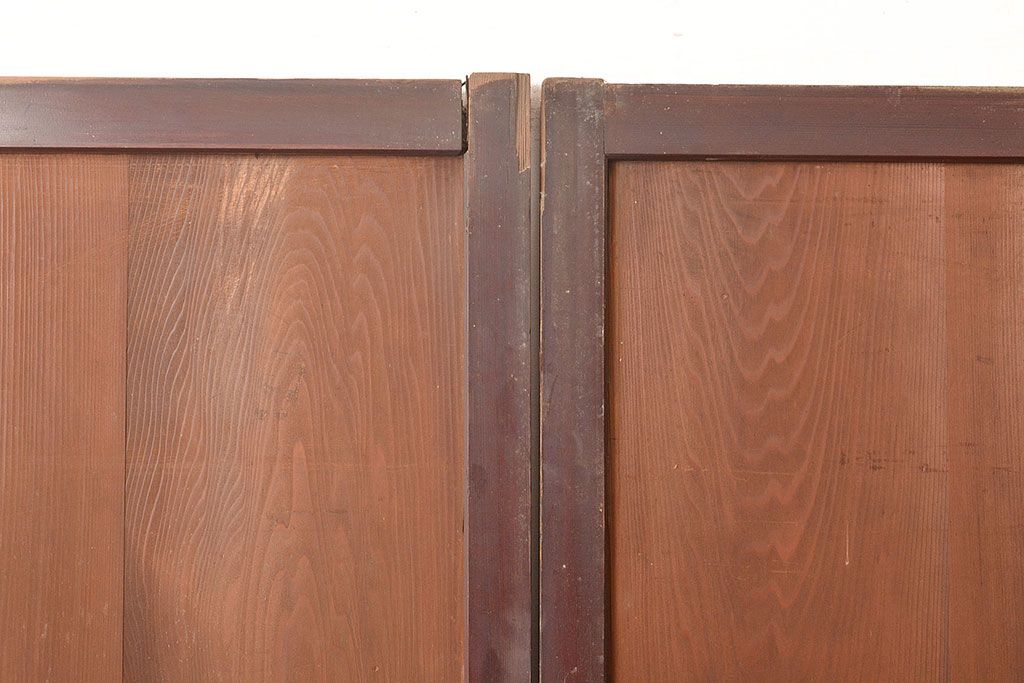 アンティーク建具　大正期　長い歳月を経た味わいが趣溢れる帯戸4枚セット　(R-048142)