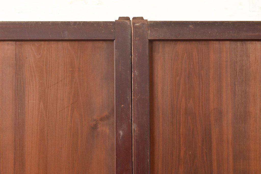 アンティーク建具　大正期　長い歳月を経た味わいが趣溢れる帯戸4枚セット　(R-048142)