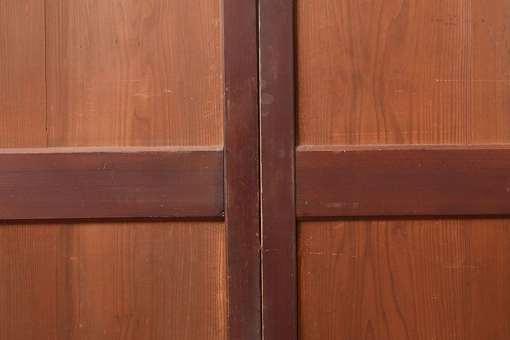 アンティーク建具　大正期　長い歳月を経た味わいが趣溢れる帯戸4枚セット　(R-048142)