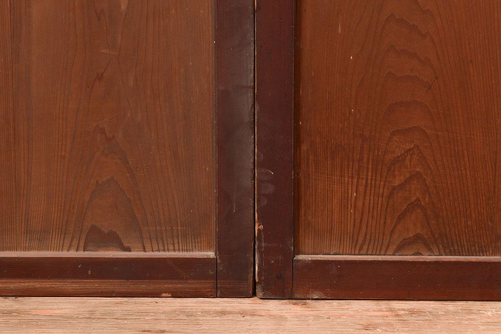 アンティーク建具　大正期　長い歳月を経た味わいが趣溢れる帯戸4枚セット　(R-048142)