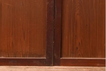 アンティーク建具　大正期　長い歳月を経た味わいが趣溢れる帯戸4枚セット　(R-048142)
