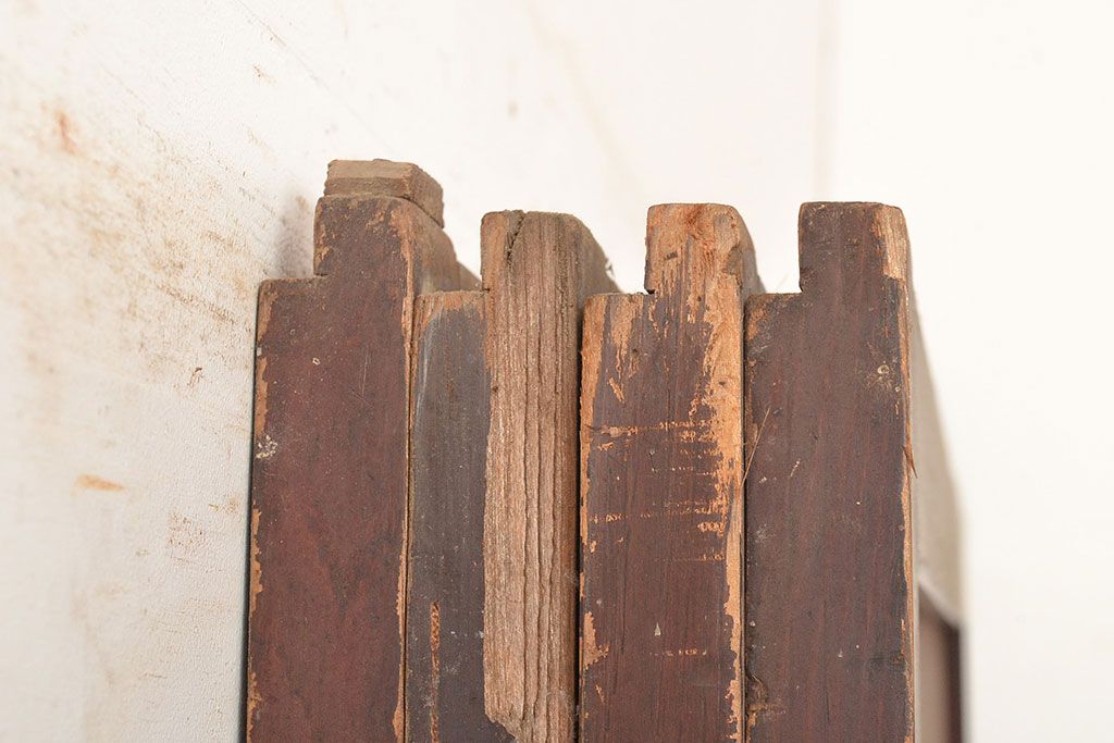 アンティーク建具　大正期　長い歳月を経た味わいが趣溢れる帯戸4枚セット　(R-048142)