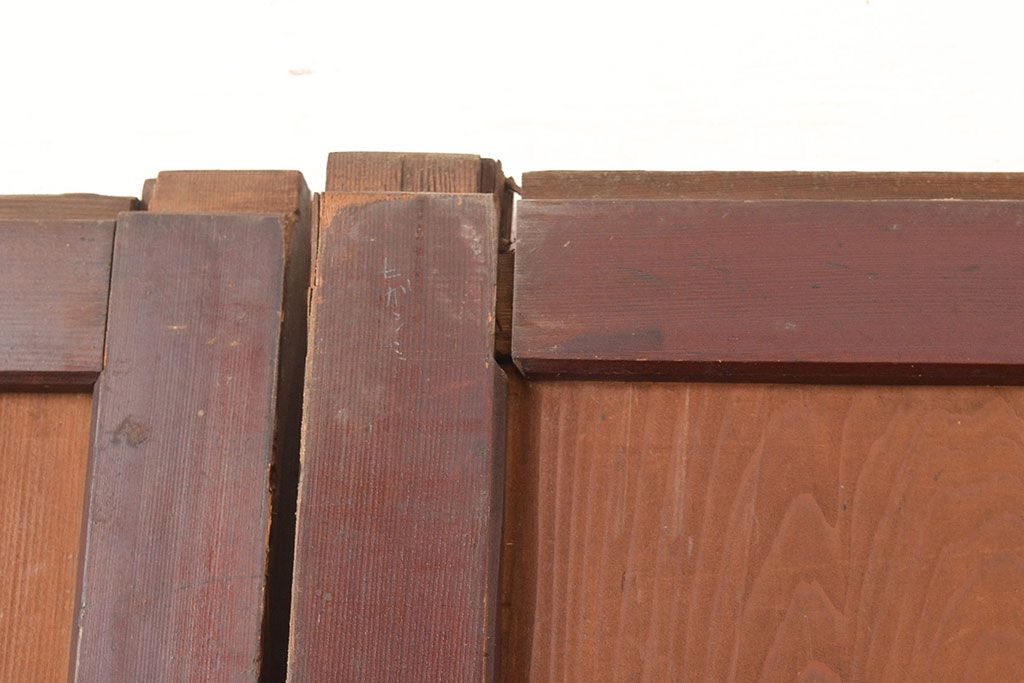 アンティーク建具　大正期　長い歳月を経た味わいが趣溢れる帯戸4枚セット　(R-048142)