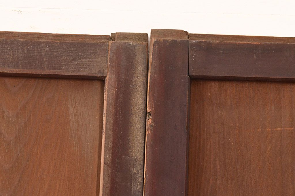 アンティーク建具　大正期　長い歳月を経た味わいが趣溢れる帯戸4枚セット　(R-048142)