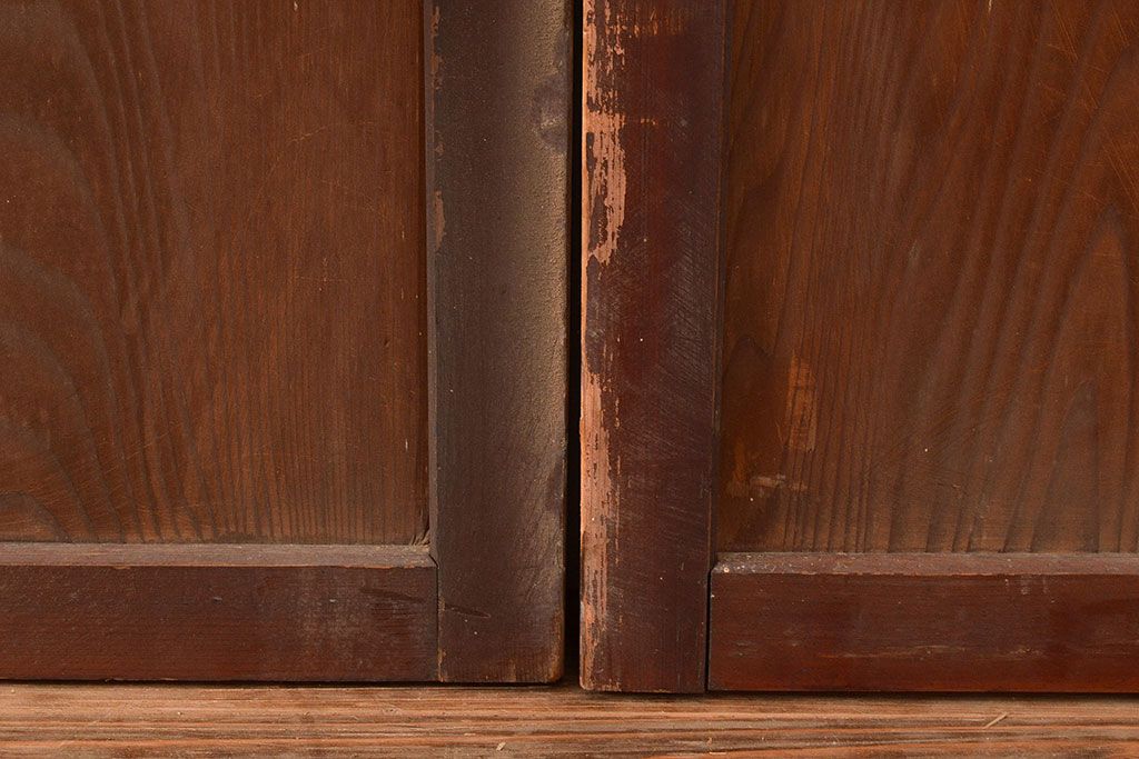 アンティーク建具　大正期　長い歳月を経た味わいが趣溢れる帯戸4枚セット　(R-048142)