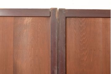 アンティーク建具　大正期　長い歳月を経た味わいが趣溢れる帯戸4枚セット(板戸、引き戸、建具)(R-048142)