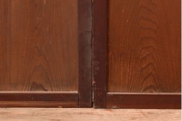 アンティーク建具　大正期　長い歳月を経た味わいが趣溢れる帯戸4枚セット(板戸、引き戸、建具)(R-048142)