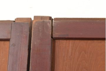 アンティーク建具　大正期　長い歳月を経た味わいが趣溢れる帯戸4枚セット(板戸、引き戸、建具)(R-048142)