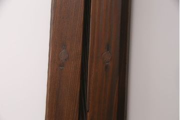 アンティーク建具　木の味わいを活かした空間づくりにおすすめなガラス戸2枚セット(窓、引き戸、建具)(R-048143)